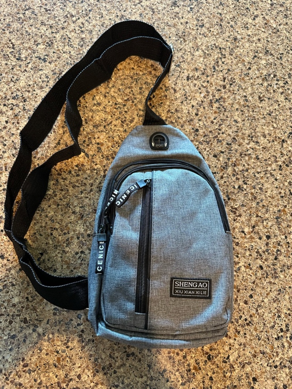 Gray Crossbody Sling Bag -NEW